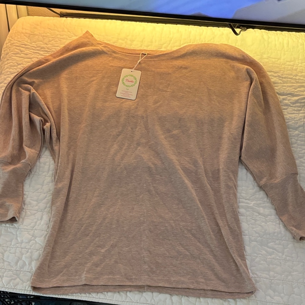 Women's Beige boatneck Top